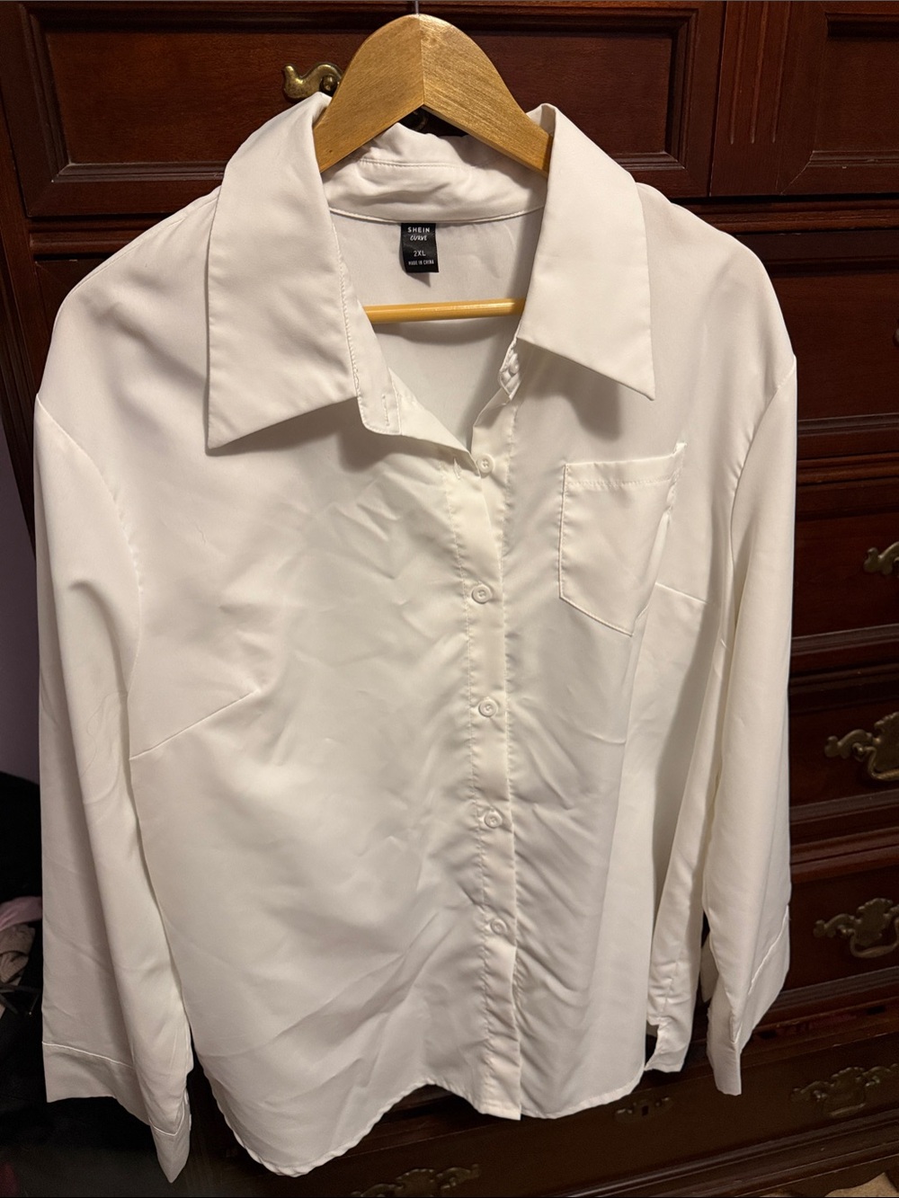 SHEIN White Women's Button-Down Shirt